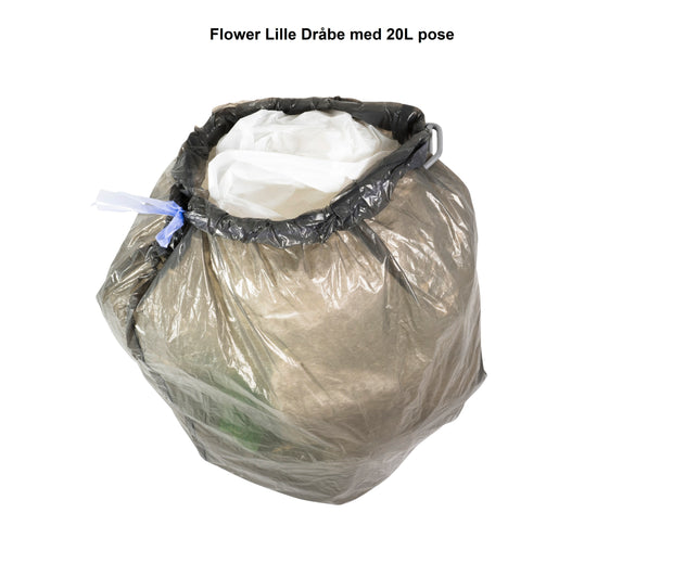 Flower Lille Dråbe affaldsstativ med stor 20 l pose på. Køb Flower 3 affaldsstativer affaldssortering system til køkken her
